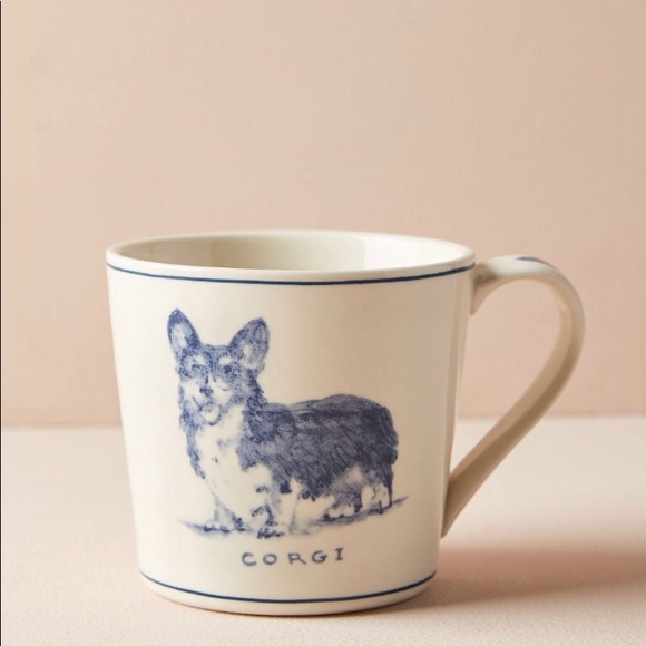 NWT Anthro. Corgie mug